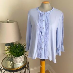 Karl Lagerfeld blue blouse